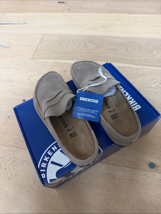 Birkenstock Shoes - Birkenstock Women’s Taupe Suede Moccasin Loafers